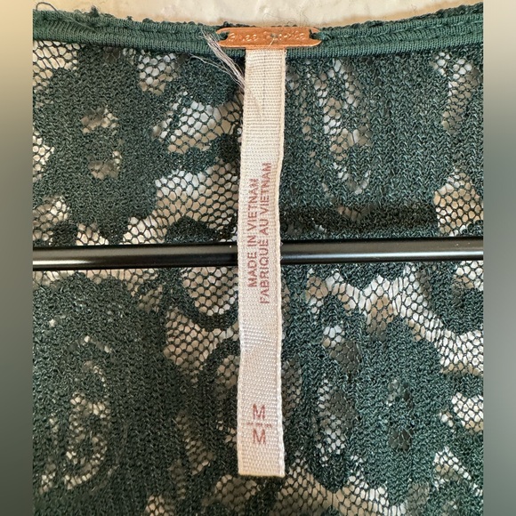Free People Pearl Lace Mini Dress in Deepest Spruce size Medium Revolve $148 - Picture 6 of 11
